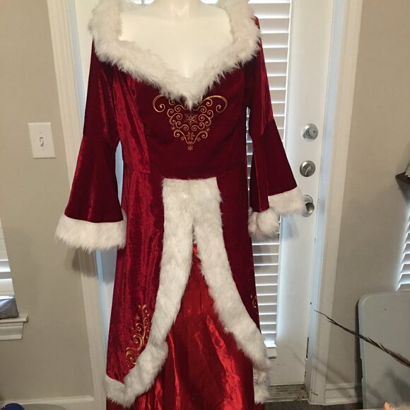 Sexy Mrs Claus Christmas Dress Gown Costume  - Elegant  XL - Picture 4 of 7